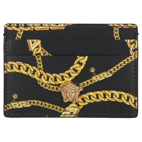 Versace La Medusa Chain Print Card Holder on SALE 